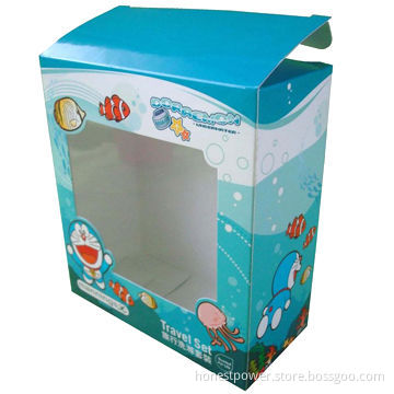 Corrugated Gift Box with Clear PVC Window, Customized Sizes/Designs Accepted